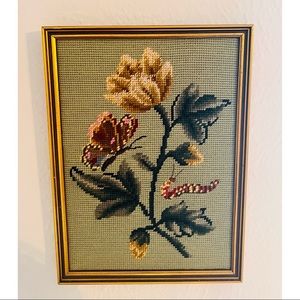 Butterflies & Flowers Needlepoint Set